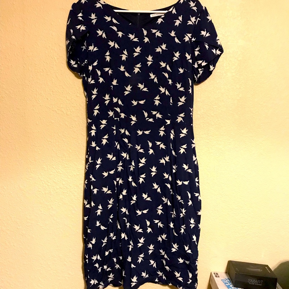 Mikarose Bird Dress navy blue